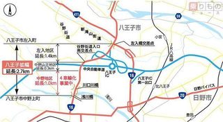 国道16号の八王子市内0.6km区間が4車線.jpg